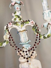 English Late Georgian Early Victorian Almandine Swags Garnet 9 KT Gold Necklace
