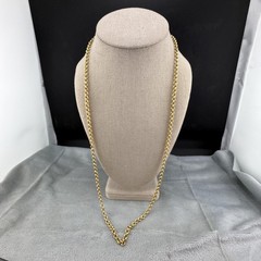 Vintage Monet Necklace Rolo Chain Gold Tone 28”