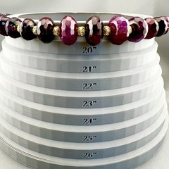 Amrita Singh Necklace Chunky Faceted Amethyst Beaded Gold Tone Signed 19”