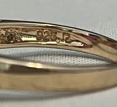 Vtg Ross Simons Gold Vermeil Sterling 925 Cushion Cut Pink Glass Stone Size 9