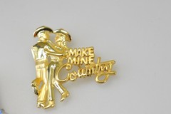 Cowgirl Brooch Lot western boot spur rhinestone enamel cowboy country dance HL8