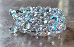 Vintage Gorgeous Amazingly Sparkly Auroa Borealis Crystals Wrap Bracelet