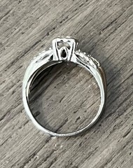 1960s 14k White Gold Diamond Wedding Band Set-Size 6.5, 3.9 Grams, .33 TCW