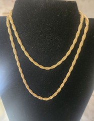 Vintage Mesh Chain Necklace GoldTone Round Popcorn Cage Spring Ring Clasp 18.5″