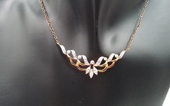 16″ CAR XPPEND GENUINE DIAMOND CHOKER NECKLACE SMALL CHIPS COPPER CHAIN PENDANT