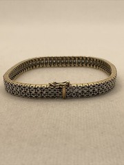 VINTAGE Solid 14K Yellow Gold 2.25CTW Genuine Diamond Ladies Bracelet 20.2gr.