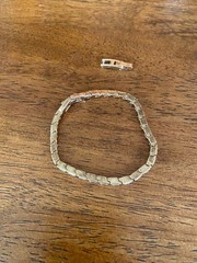 Vintage Anne Klein Crystal Bracelet Baguette Cut Gold Plated With Extender Link