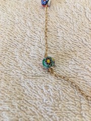 Vintage Millefiori Necklace Marked Gold Filled 12K 1/20 Estate Piece