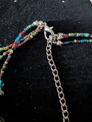 Vintage Southwestern Style Multicolor Stone 3 Strand Necklace