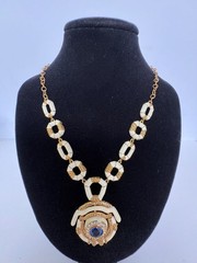 JBK Camrose & Kross Jackie Kennedy Enamel Necklace 21″ 28.32g Box COA