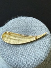 Vintage Gold Tone Modernist Abstract Brooch Pin Career Capsule Statement