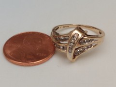 VTG 10K SOLID YELLOW GOLD 0.42 CTW DIAMOND RING SZ 6.75 VIDEO