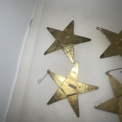 Nepal Gold Brass Tone Star Coral Turquoise Handmade Amulet Pendent, Ornament 4″