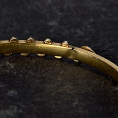 FABULOUS ANTIQUE VICTORIAN ENGLISH 15K GOLD GARNET COILED SNAKE BANGLE 1891