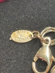 Vintage 1990 Sterling Silver Nostalgic Barbie Charm Bracelet w/box COA