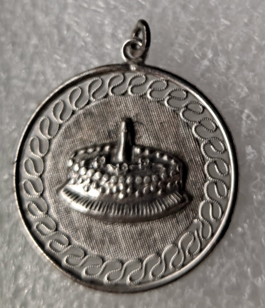 Vintage JMS Sterling Birthday Cake Charm/Pendant Birthday Charm 3-D