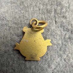 Vintage Gold Tone Lyre Music Charm Pendant Metal No Stone Unisex Adults