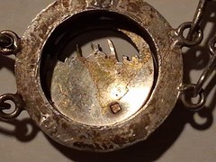 Vintage Egyptian Revival Silver Bracelet. Circular Panels Ornate Egyptian Motifs