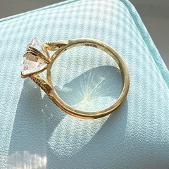 Art Deco Style 3.5Ct Asscher Cut Lab Created Diamond 14K Gold FN Engagement Ring