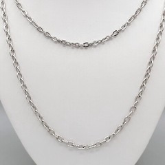 Sarah Coventry Long 2 Strand Chain Necklace Silver Tone Spring Ring Close Vtg
