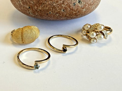 Vintage Avon Ring Lot of 6 from the 70’s 80’s Various Adjustable Sizes see photo