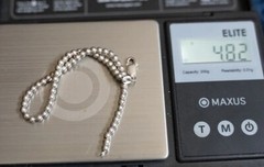beaded 925 fas italy sterling silver bracelet