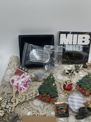 Huge Lot Of Pins, Costume Jewelry , Earrings And One Keychain