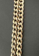 Vintage 12k Gold Filled Star Art 54″ Guard Muff Chain Statement Necklace 55 gram