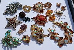 Vintage Rhinestone LOT Juliana Alice Caviness Warner Barclay 15 pcs