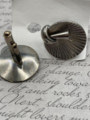 VINTAGE! Silver-Tone Men’s Cufflinks & Tie Bar