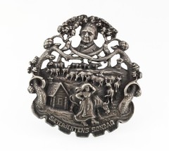 Gorgeous Scandinavian Aksel Holmsen 830 Silver Brooch! 41.4gr