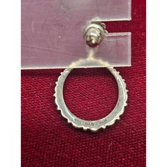 Vintage Sterling Silver Marcasite Open Circle Drop Earrings