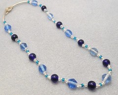 Vintage Art Glass Beads Necklace 17in.