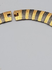 Les Bernard 80’s Disco Era Stunning Egyptian Revival Chunky Bib Necklace
