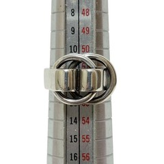 HERMÈS Deux Anneaux Ring SV925 Silver #52 (Size 12) Auth Used
