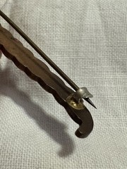 Vintage Blue Enamel Feather Brooch Pin Gold Tone Long Quill Nature Jewelry