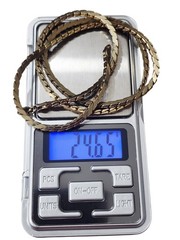GS Gold Plated Highly Textured 24.5” Necklace 24.6 Grams