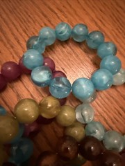 Vintage Lucite Bracelet Lot Marbled Plastic Stretch Bead Bracelets 10