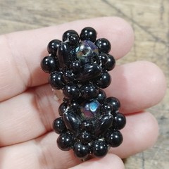 Vintage Trifari & Hong Kong Clip On Earrings Beads Cluster Jewelry Retro