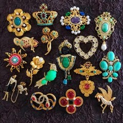 Fashion Vintage Gem Brooch for Woman Men Fashion Party Suit Dress Enamel Brooch