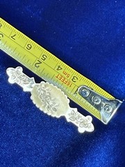 14k Gold Plate Laminate Top Body Engraved Victorian Bar Pin Brooch