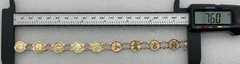 Vintage 14k Gold Chinese Symbol Character Link Bracelet – 12.8 Grams, 13mm Wide