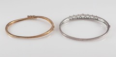 Two sterling silver and crystals bridal bracelets good quality