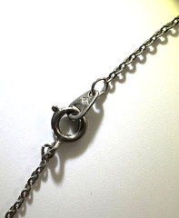 Vintage Medici Pewter Necklace Triangle Butterfly Design Pendant 18″ Chain