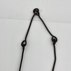 Antique Wrought Iron Artisan Necklace Bold Geometric Estate