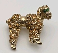 Lot of 5 Poodle Dog Pins Vintage Costume Jewelry AJC Sarahcov
