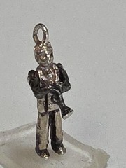 Sterling Silver ~ Horn Player Charm ~ MOVES! ~ Glenn Miller ~ RARE! ~ VINTAGE