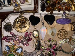 Rhinestone Vintage Jewelry Brooch Lockets Crystal Coro Juliana Weiss Robert Hobe