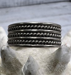 Vtg Twisted Cable Ring Sterling Silver 925 Band Size 11 Men Woman Jewelry 🖤