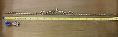 Vintage La Roco Blue Rhinestone Glam Choker Necklace And Earrings Set